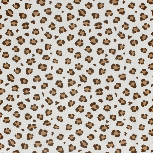 Popeline de Coton tissu Blanc cassé mat 