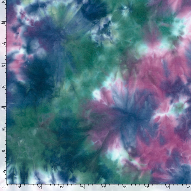 French Terry fabric Tie Dye Navy