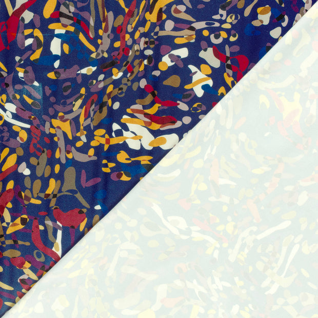 Satin fabric Abstract printed 