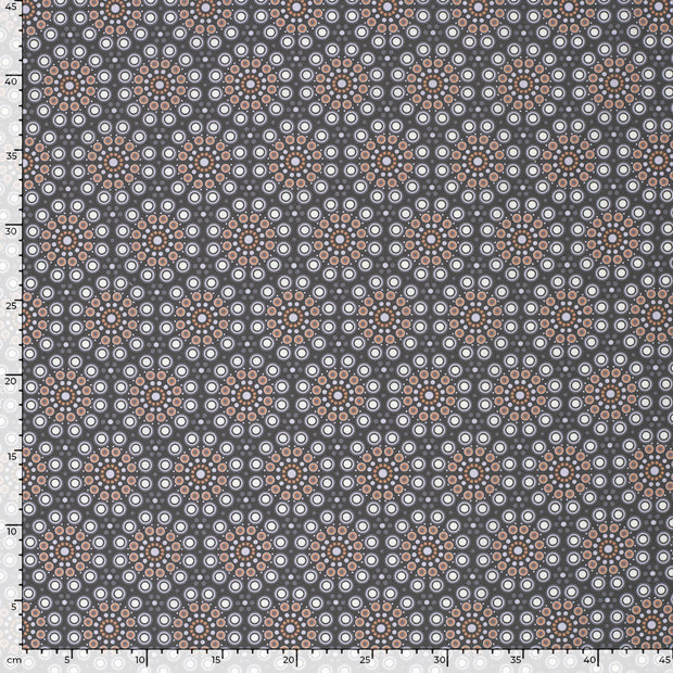 Cotton Poplin fabric Dark Grey matte 