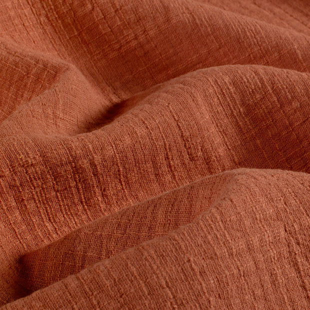 Muselina tela Unicolor Madera Roja
