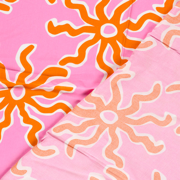 Bamboo Poplin fabric Suns printed 