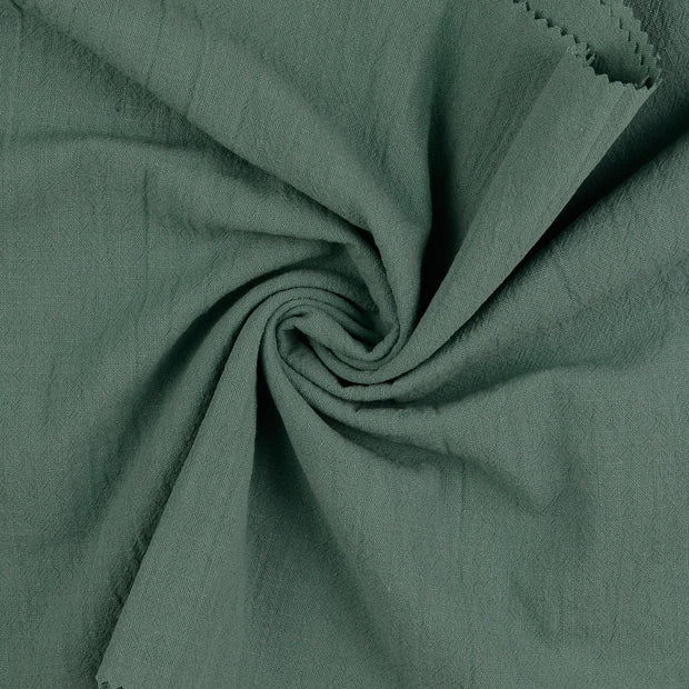 Katoen Poplin stof Donker mint 