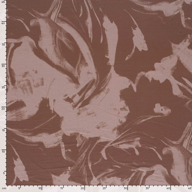Viscose Jersey fabric Abstract Brown