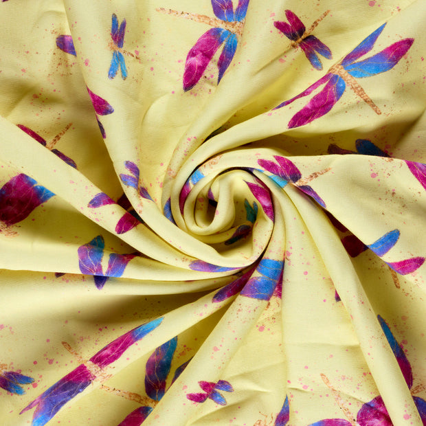Jogging fabric Light Yellow digital printed 
