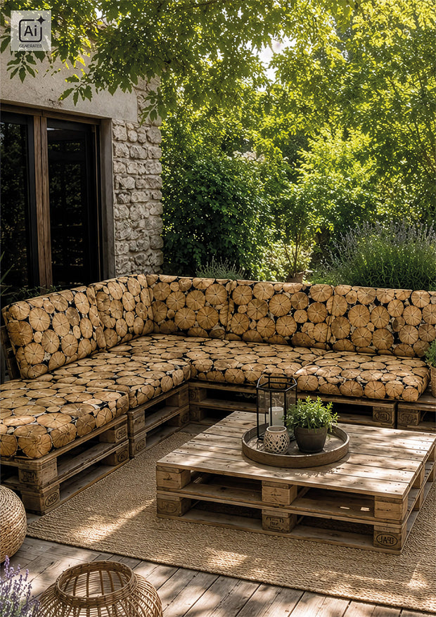 Panama stof Hout Camel