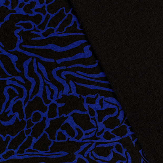 Poly Viscose Jersey fabric Abstract discharge printed 