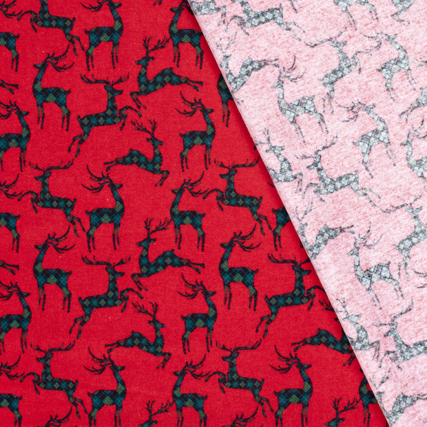 Flannel fabric Deer printed 