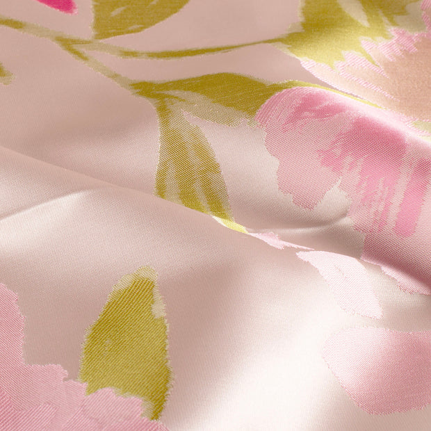 Jacquard fabric Flowers Pink