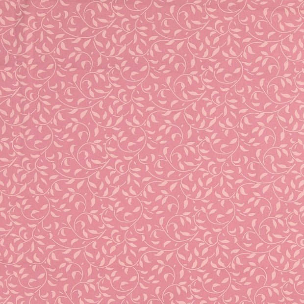  tissu Feuilles Vieux rose