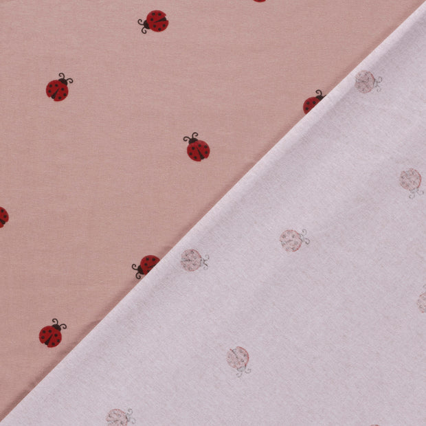 Flanelle tissu coccinelles imprimé 