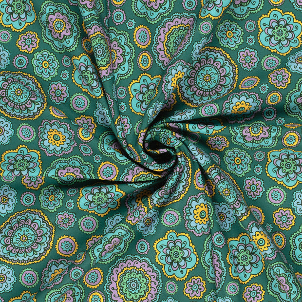 Softshell fabric Petrol digital printed 