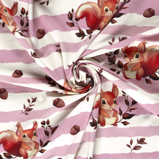 French Terry fabric Old Pink digital printed 