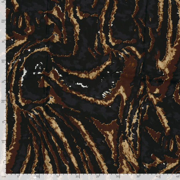 Viscose Poplin fabric Abstract Black