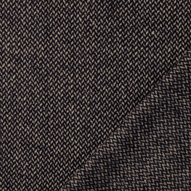 Wool Boucle fabric Navy yarn dyed 