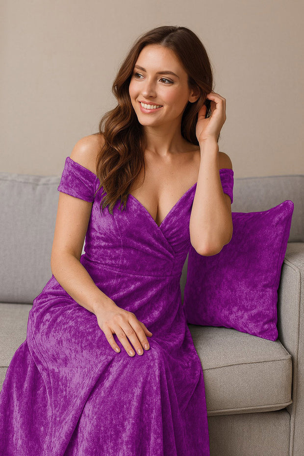 Velours tissu Unicolore Fuchsia