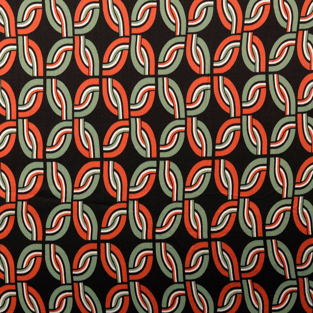 Viscose Satin fabric Ornaments Multicolor