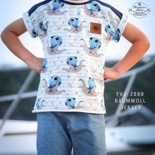 Katoen Jersey stof digitaal bedrukt 