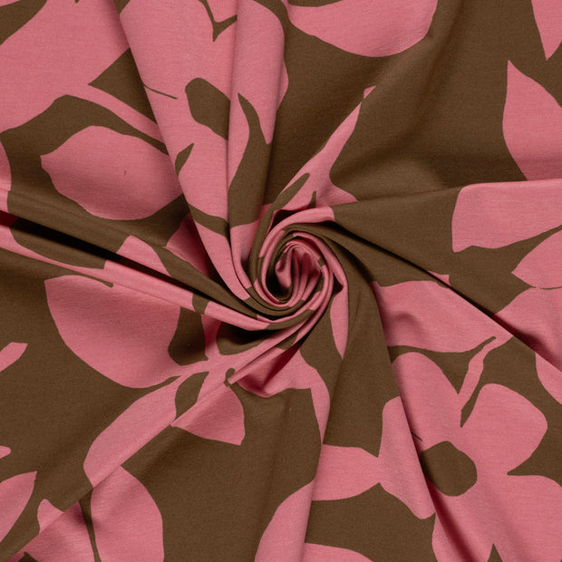 Punta di Roma fabric Brown printed 