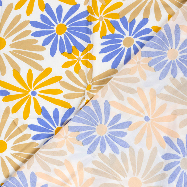 Bamboo Poplin fabric Flowers printed 