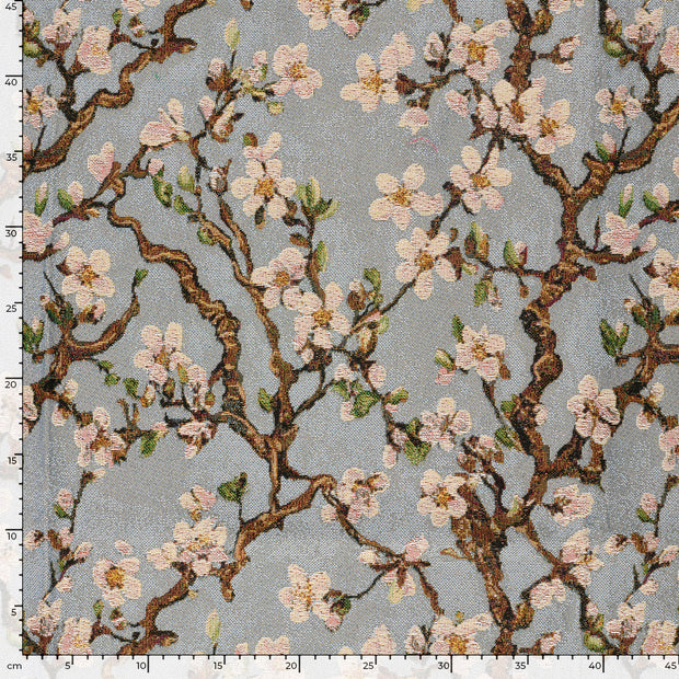 Gobelin stof Bloemen Mint
