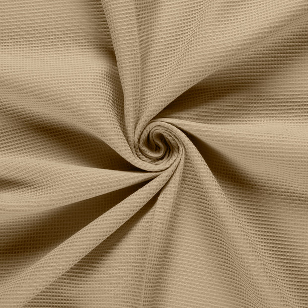Waffle piqué fabric Beige 