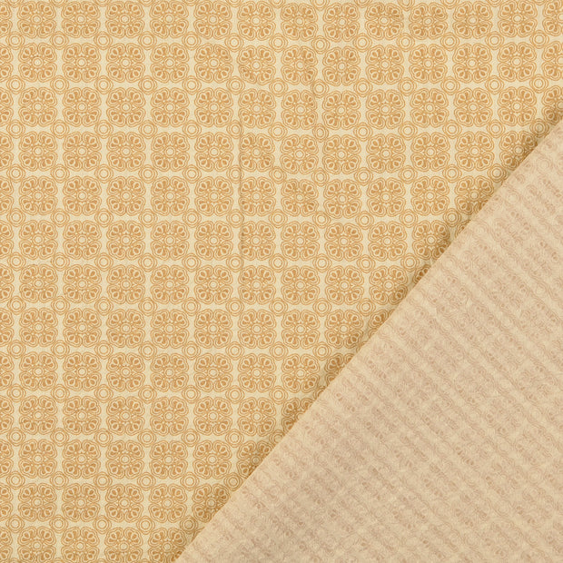 Seersucker fabrik Beige 