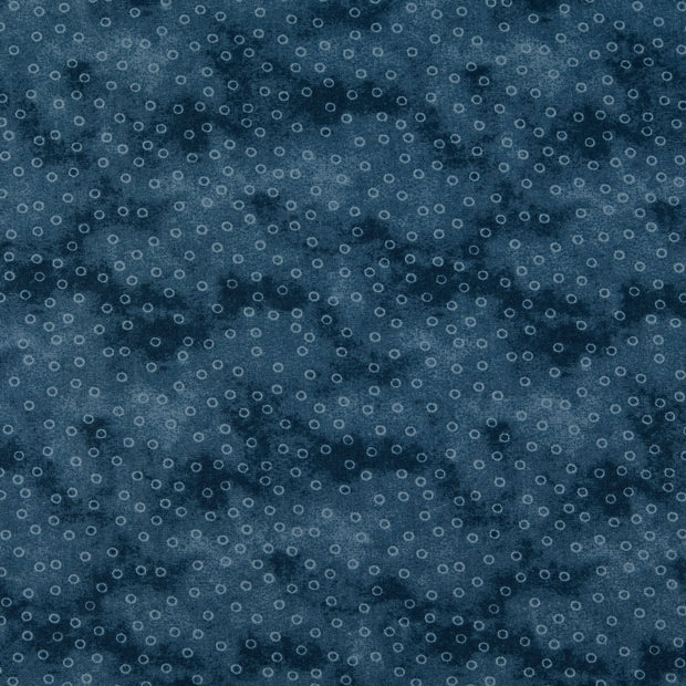Cotton Poplin fabric Geometric pattern Petrol