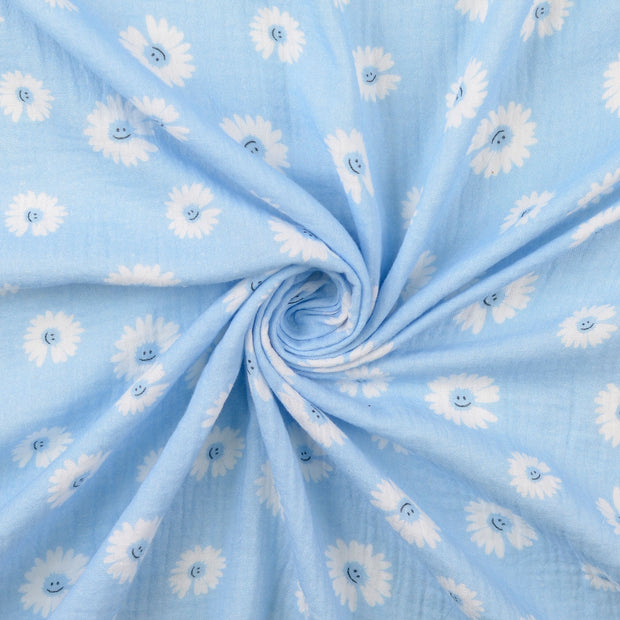 Muslin fabric Sky Blue 
