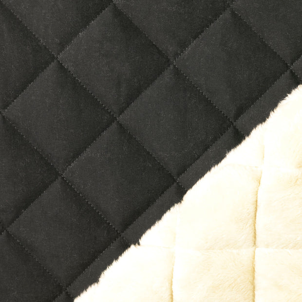 Teddy fabric Black water repellant 