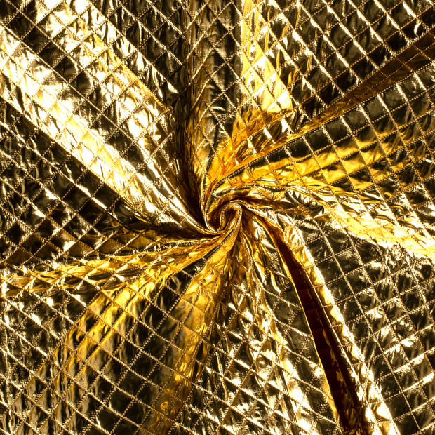 Stepped Lining fabric Gold foiled 