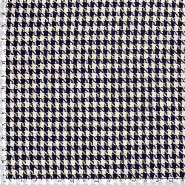 Jacquard stof Ruiten Staalblauw