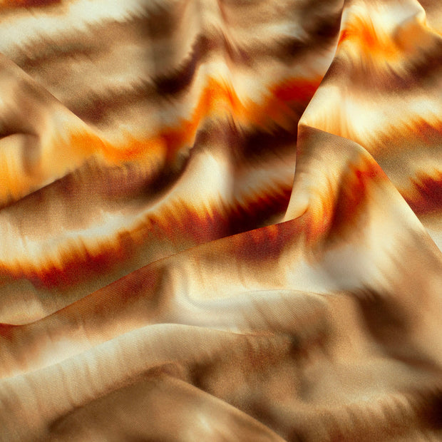 Swimwear Jersey UPF50 Recycled tissu Abstrait Marron