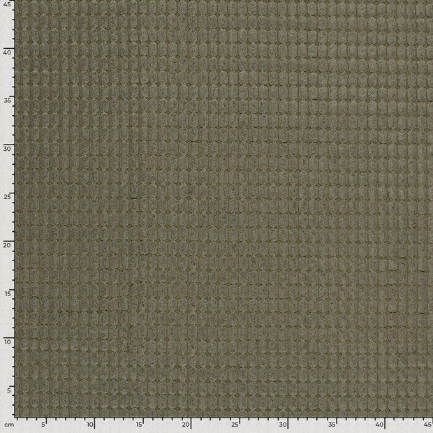 Jacquard tissu Unicolore Vert kaki