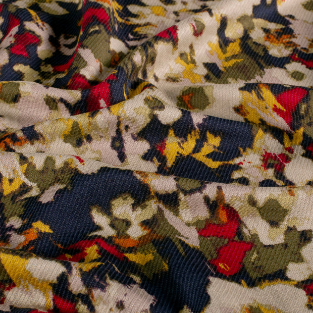 Viscose Nylon Jersey fabrik Leoparden Dunkelrot