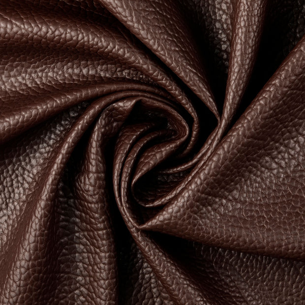 Leather fabric Brown 