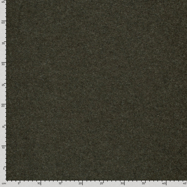 Wool Boucle fabric Unicolour Khaki Green