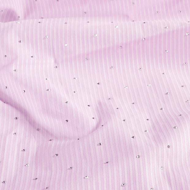 Woven Polyester tela Rayas Rosa claro