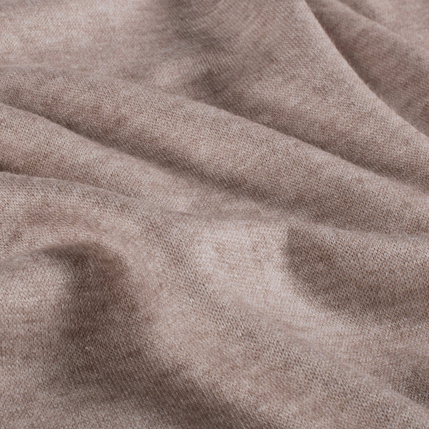 Heavy Knit stof Melange Taupe grijs