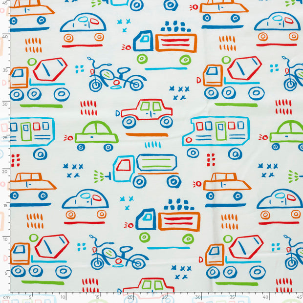 Jersey fabric Vehicles Off White