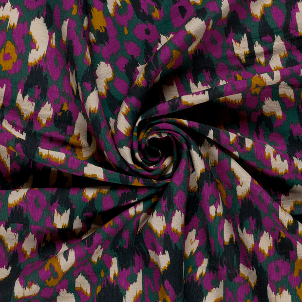 Viscose Nylon Ottoman fabric Purple printed 