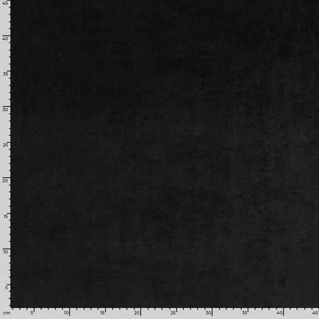 Nicky velours fabric Unicolour Black