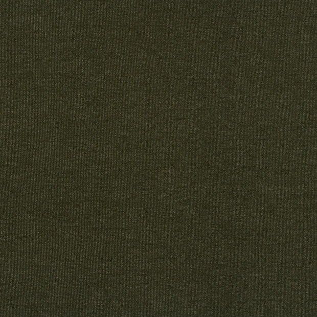 Rib Jersey fabric Khaki Green matte 
