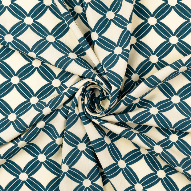 Viscose Poplin fabrik Petrol 