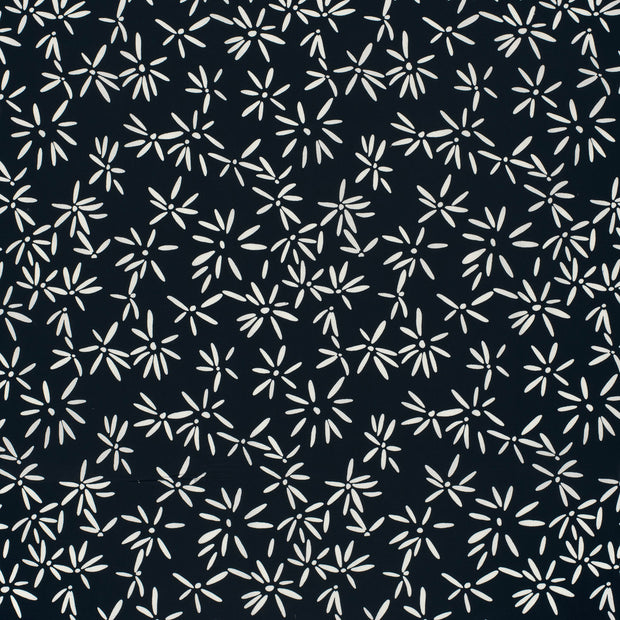 Satin de coton tissu Bleu Marine mat 