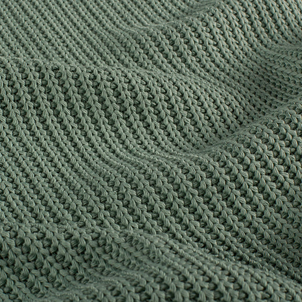 Heavy Knit fabric Cable Dark Mint