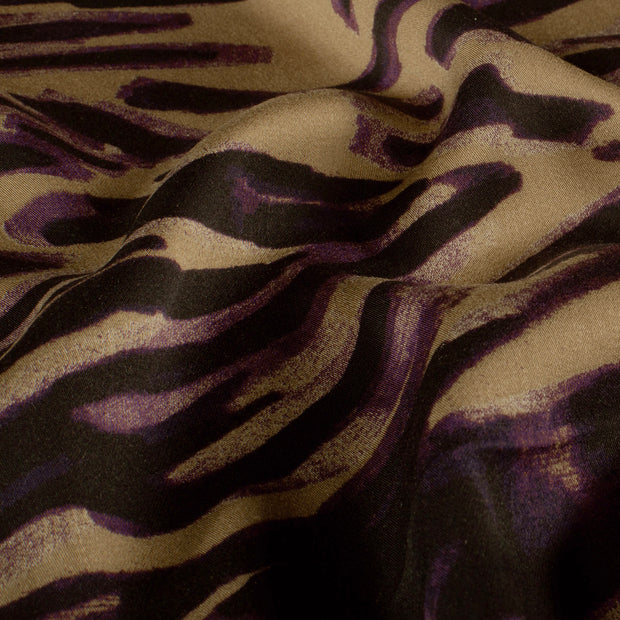 Viscose Satijn stof Abstract Camel