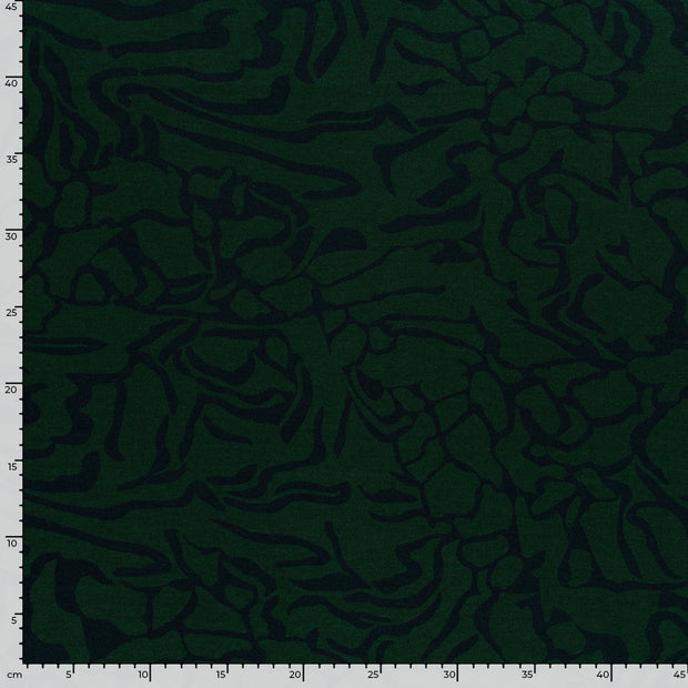 Poly Viscose Jerséis tela Abstracto Verde oscuro