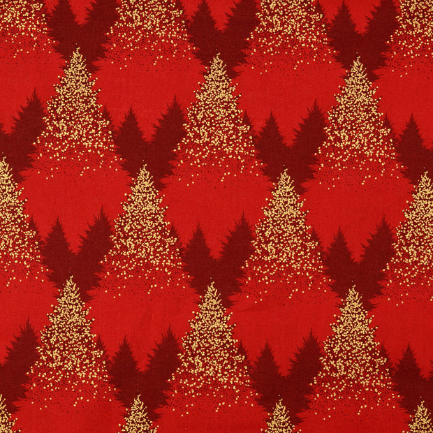  tissu arbres Rouge