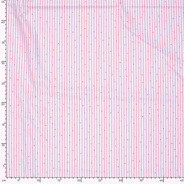 Woven Polyester fabric Stripes Light Pink